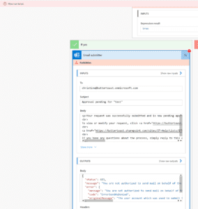 power automate send email failed