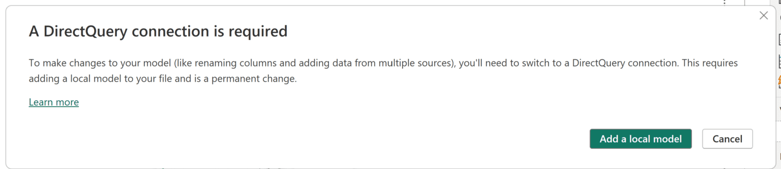 Adding sources to a "thin" report
